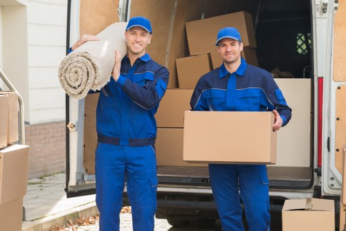 Professional packing service boxes prepared for a move in Bankside
