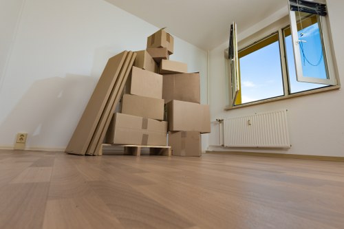 A clean storage space showing flexible Bankside storage options